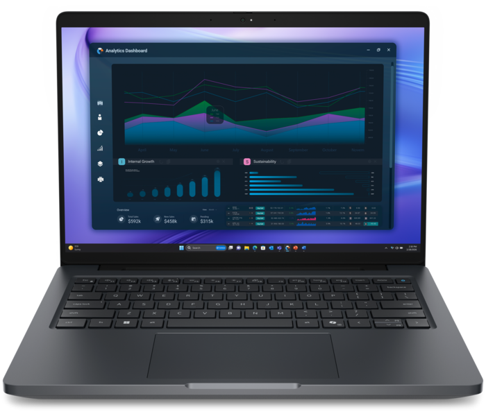 Product shot of a Dell Precision mobile workstation laptop, possibly on a desk with technical drawings or CAD software visible on screen.