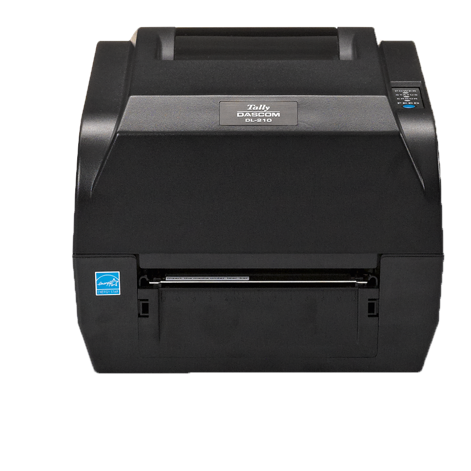 Roll of thermal labels beside a barcode or thermal printer.