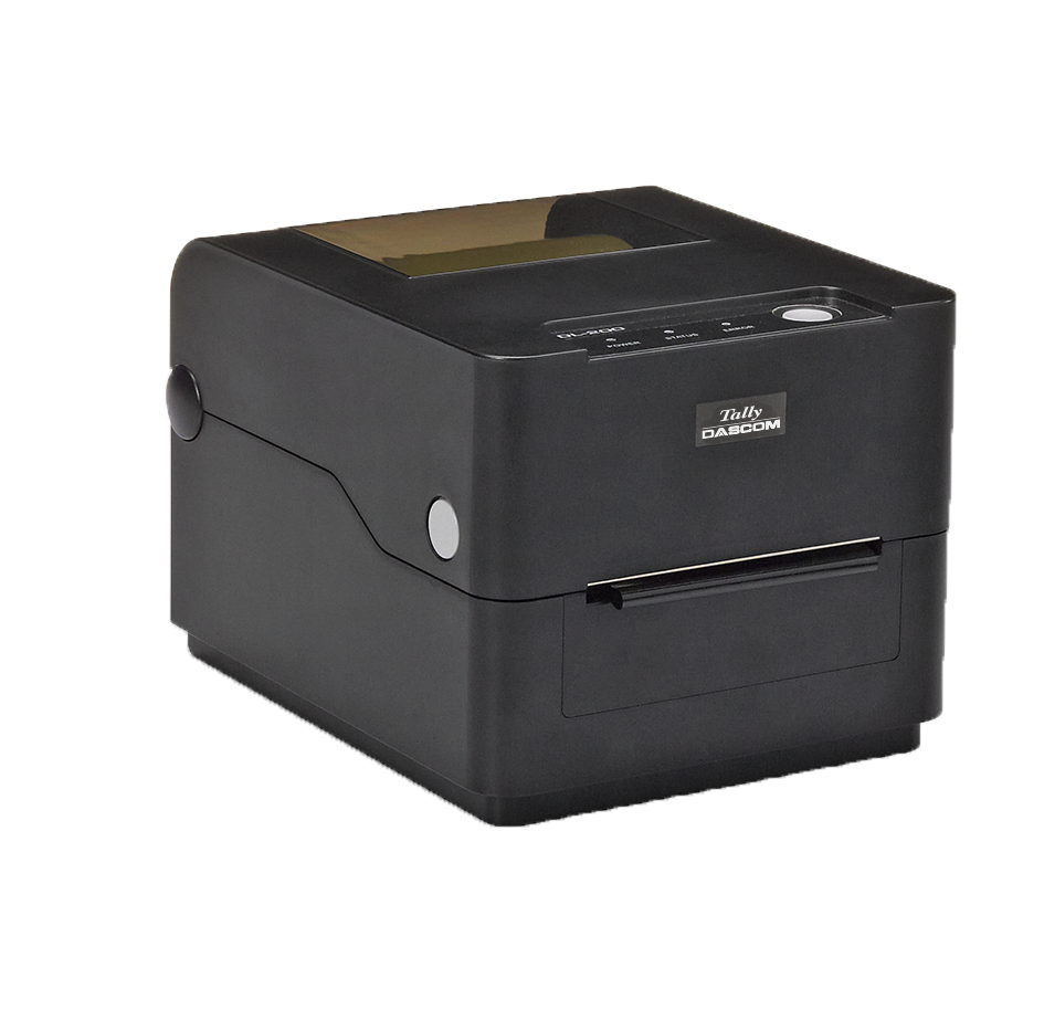 Thermal receipt printer at a retail point-of-sale counter.